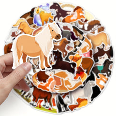 50pcs Pony Cartoon Animal Stickers DIY Sticker Pack