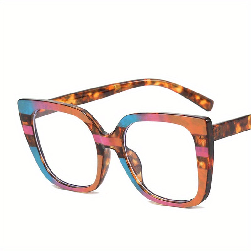Y2K Clear Lens Glasses Unisex Block Decorative Eyewear