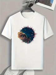 Sea Urchin Print Men's Graphic Tee for Summer