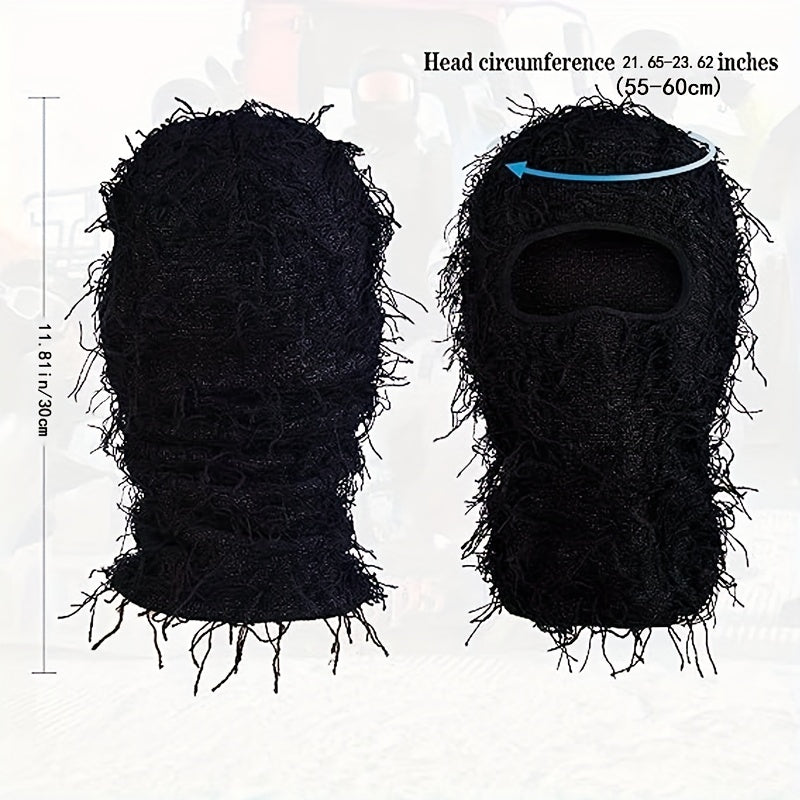 Camouflage Knitted Hat Winter Mask Hood Cover Retro Hat