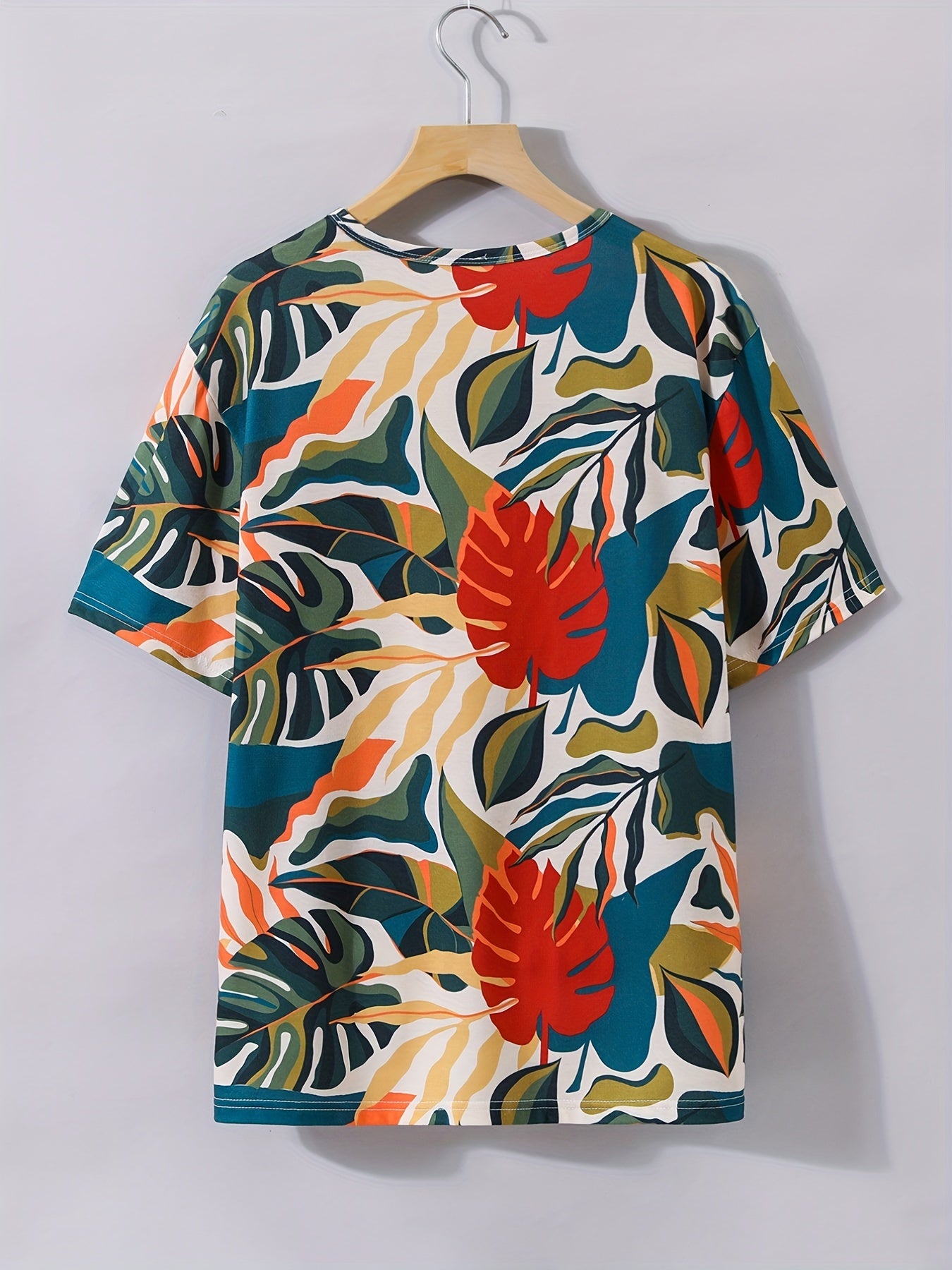 Hawaii Tropical Floral Full Print Men's Tshirt Short Sleeve