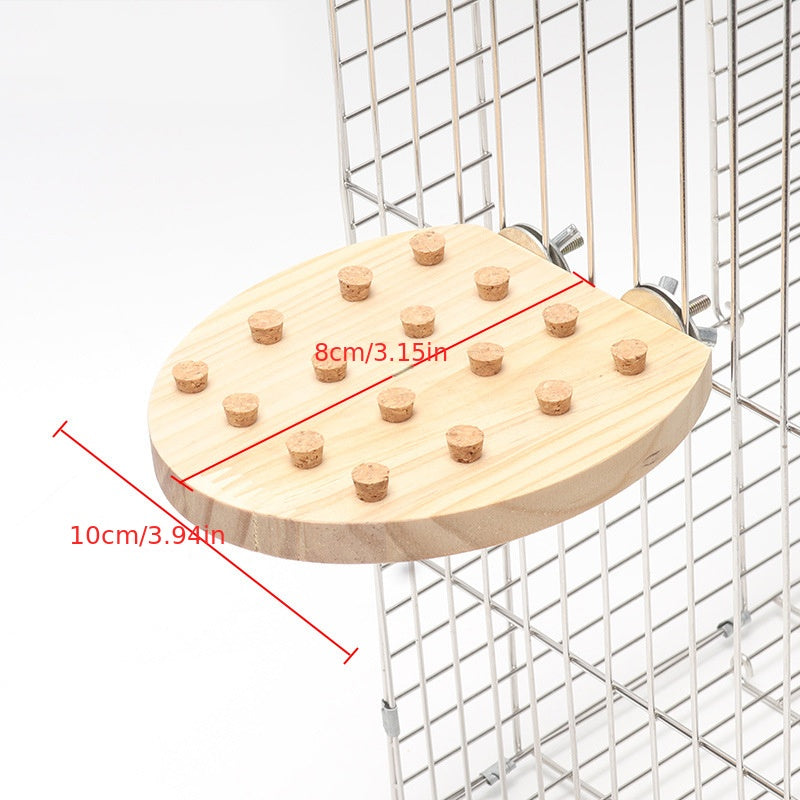 Wooden Bird Training Toy Building Block Puzzle Toy Parrot Gnawing Grinding Toy