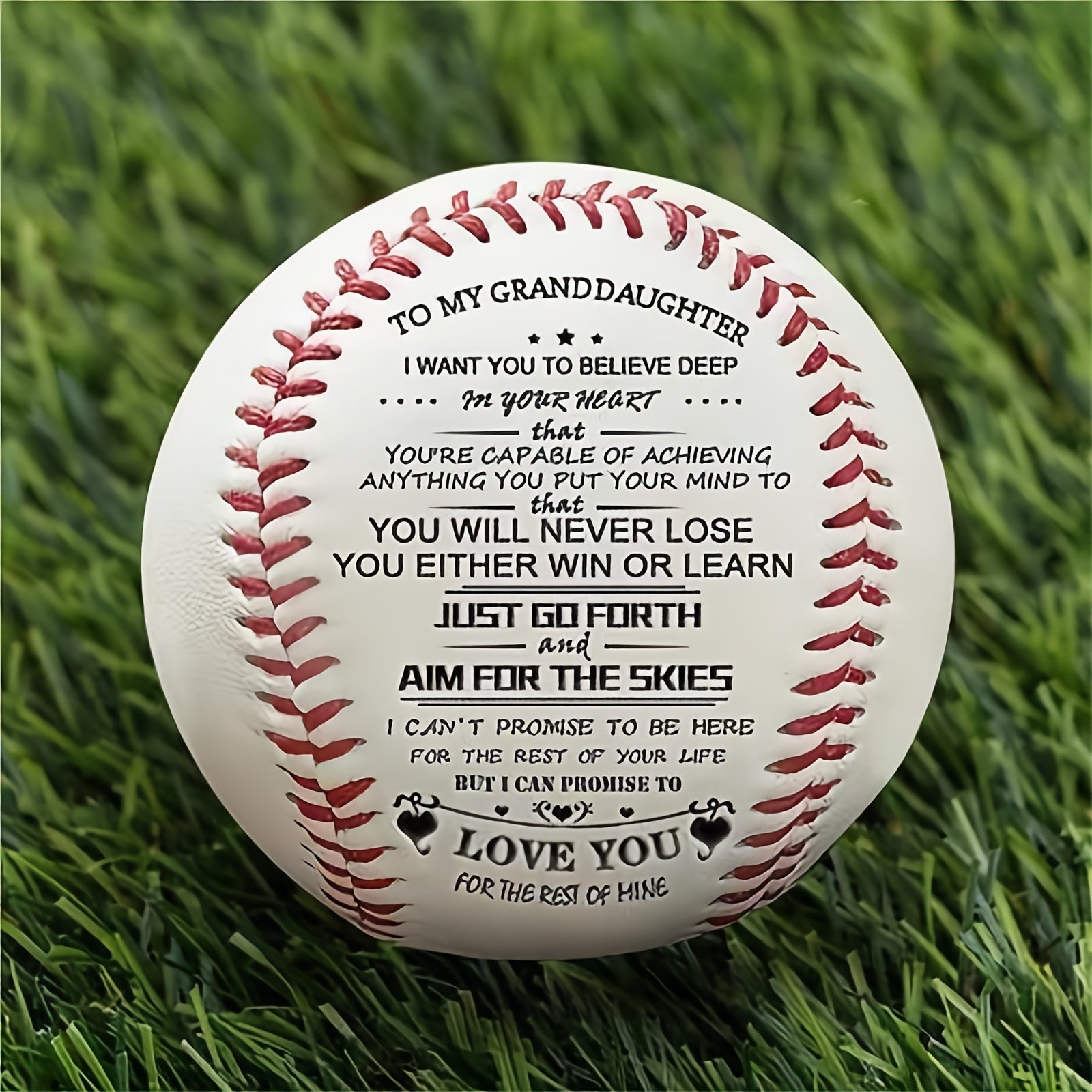 Letter Printed Baseball Christmas Gift For Granddaughter