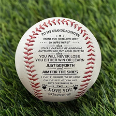 Letter Printed Baseball Christmas Gift For Granddaughter