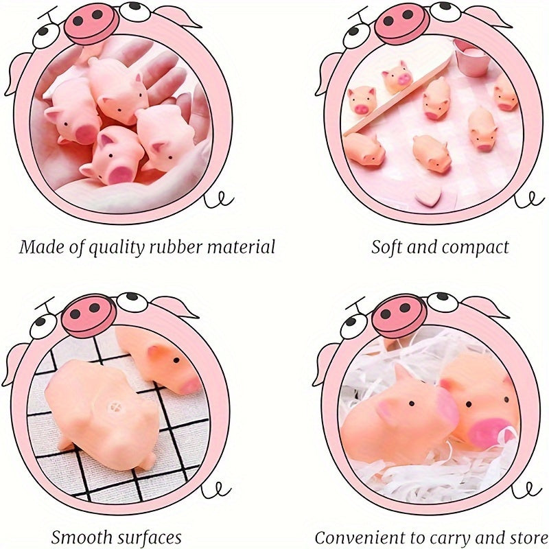 Mini Pig Bath Toy Pink Piggy Bathtub Shower Halloween Christmas Farm Animal Gift