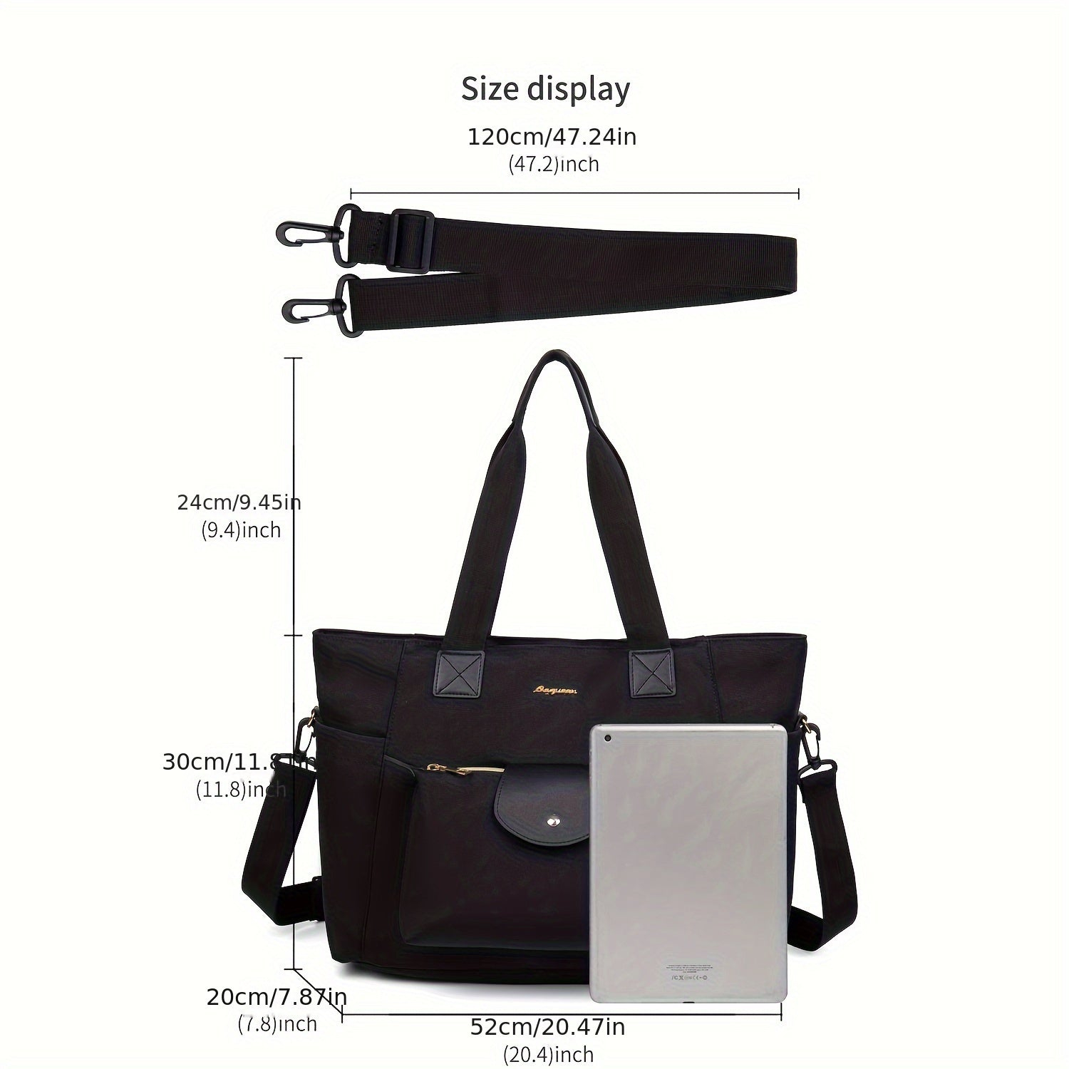 LEQUEEN Spacious Diaper Bag Multifunctional Mommy Tote Durable Oxford Fabric