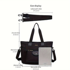 LEQUEEN Spacious Diaper Bag Multifunctional Mommy Tote Durable Oxford Fabric