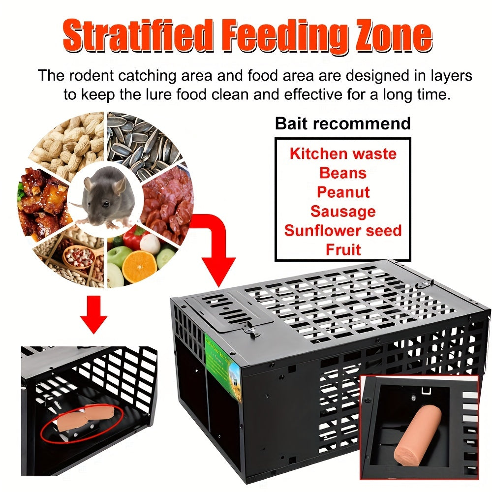 1pc Double Door Rat Trap Cage for Pest Control