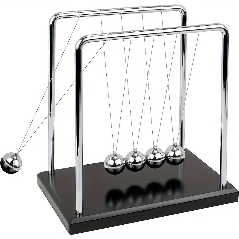 Newton's Cradle Portable Science Toy PP Material 5 Metal Balls