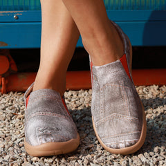 Women's Colorblock Canvas Slip On Shoes Lightweight Casual Footwear