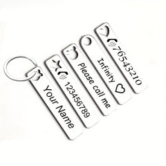 Personalized Men's Key Chain Stainless Steel Car Key Holder