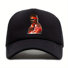 Men's Hip Hop Baseball Cap Cartoon Print Hat Sunshade Sunscreen Cap