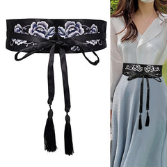 Embroidered Waist Belt Cover Women Hanfu Cloth Belt For Dress