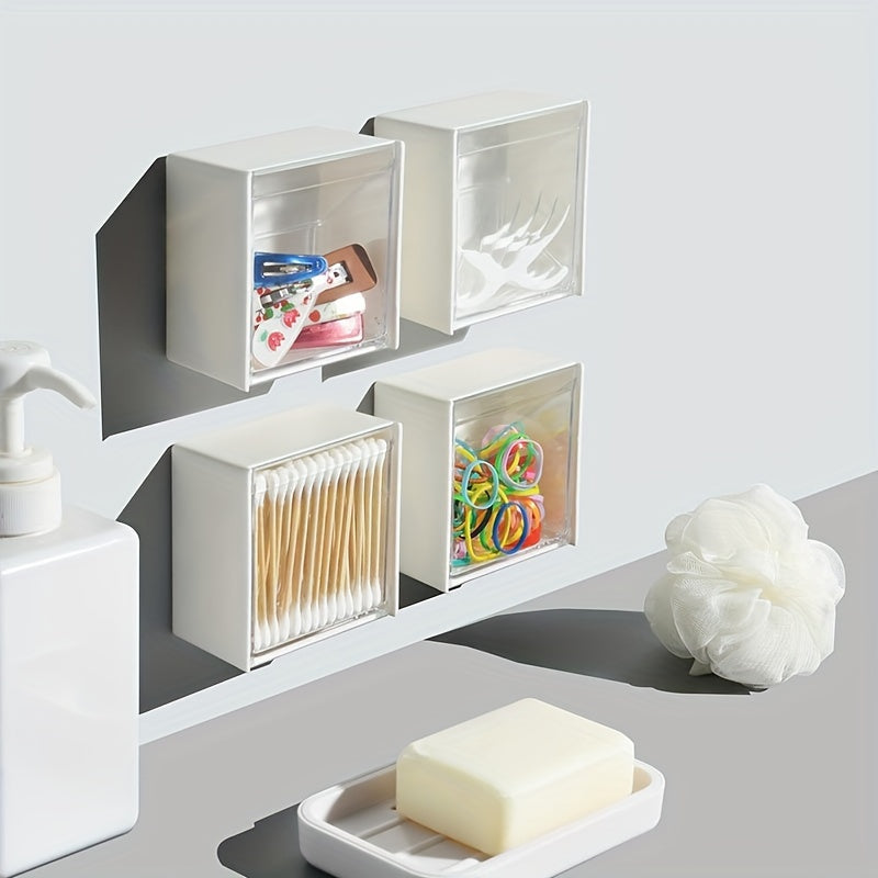 Wall Mounted Flip Storage Case Waterproof Cotton Swab Box