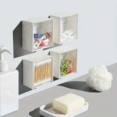 Wall Mounted Flip Storage Case Waterproof Cotton Swab Box