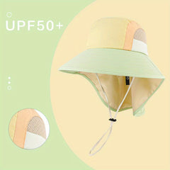 Kids Sun Protection Hat with Neck Cover for Outdoor Activities