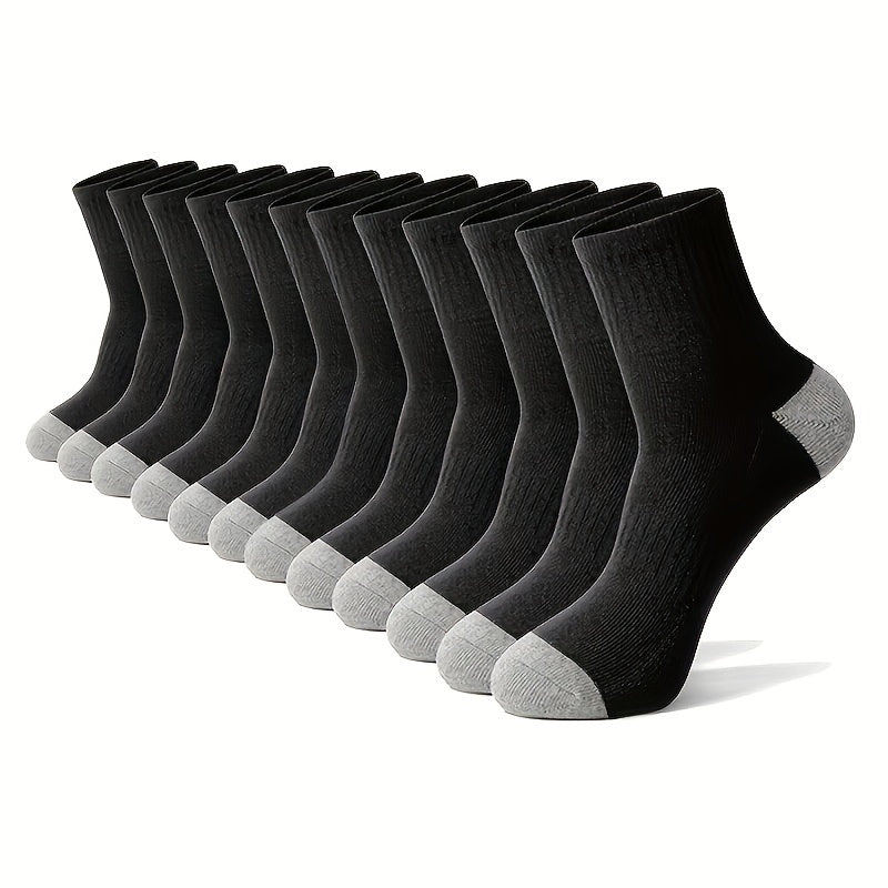 6 Pairs Colorblock Sports Socks for Women
