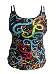 Striped Tankini Set Women's Two Piece Swimsuit
