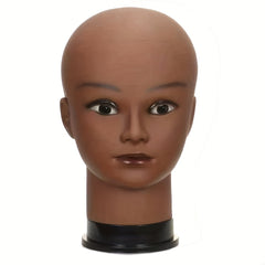 Bald Mannequin Head Soft PVC Female Head For Wig Making