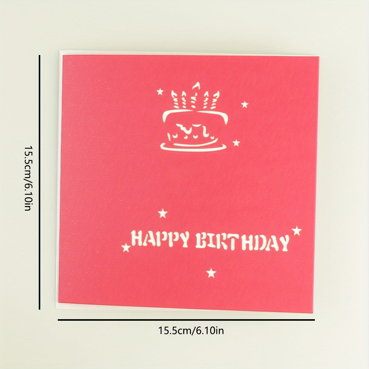3D Birthday Candle Cake Greeting Card Gift Postcard