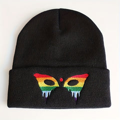 Butterfly Embroidered Beanie Hat Skull Cap Coldproof Knit Hats
