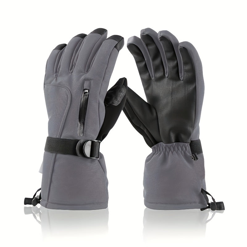 Men's Waterproof Ski Gloves Windproof Touch Screen Warm Gloves