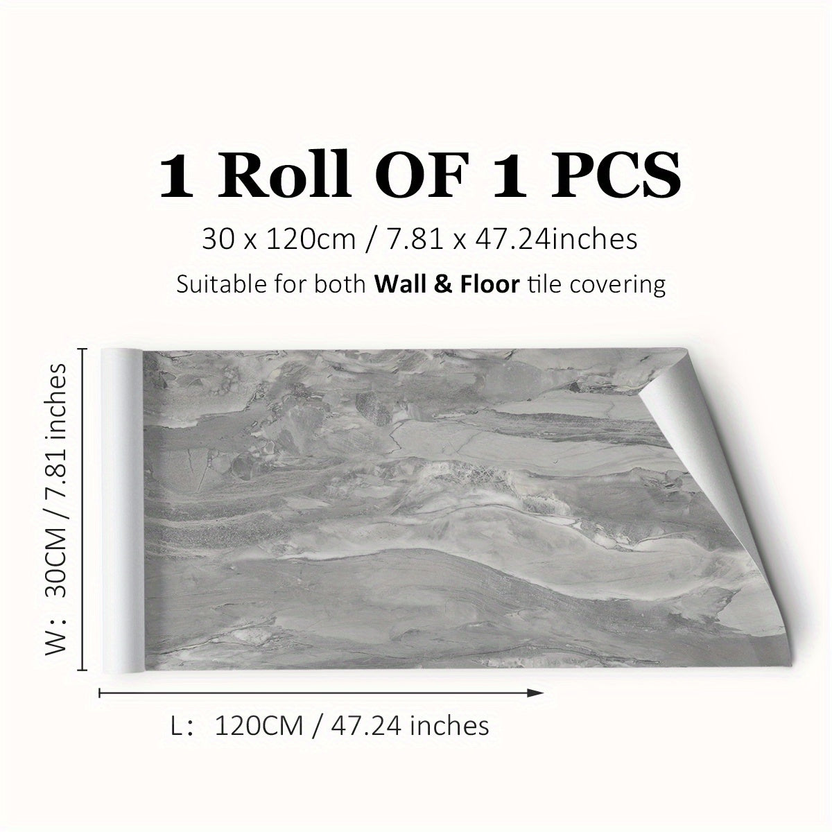 Waterproof Marble Floor Stickers Non-slip Tile Stickers