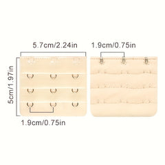 5pcs 3 Hooks Bra Strap Extenders Adjustable Band Buckle Women's Lingerie