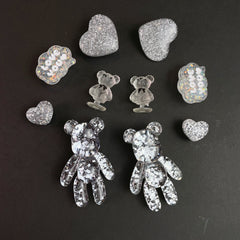 10pcs BlingBling Bear Shoe Charms Set for Sandals
