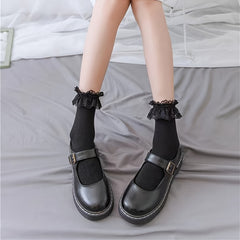Women's Lace Tube Socks College Style Stockings