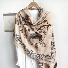 Paisley Print Scarf Warm Shawl Outdoor Windproof Head Wrap