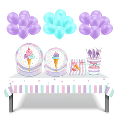 Football Sunday Party Ice Cream Disposable Tableware & Paper Plates