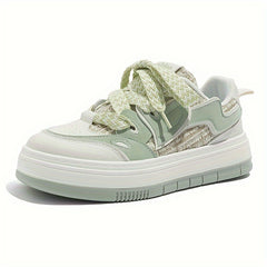 Women's Lace-up Flatform Skate Shoes Casual Low Sneakers