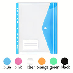 12 Packs of A4 Plastic File Folder Wallet with Iron Rings