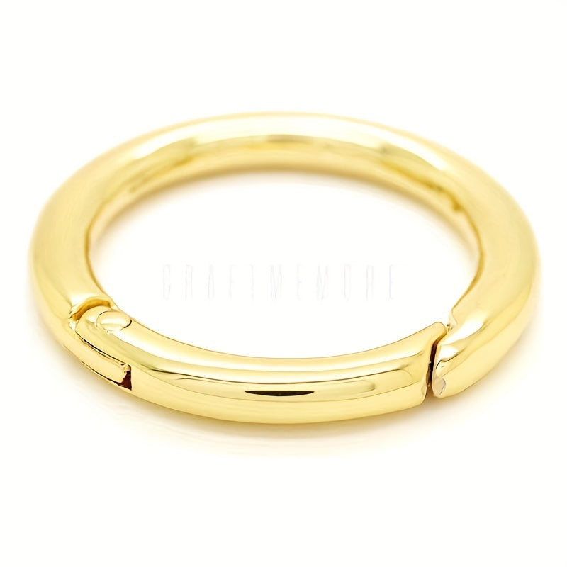 Golden Zinc Alloy O-ring Clip for Keychains and Handbags