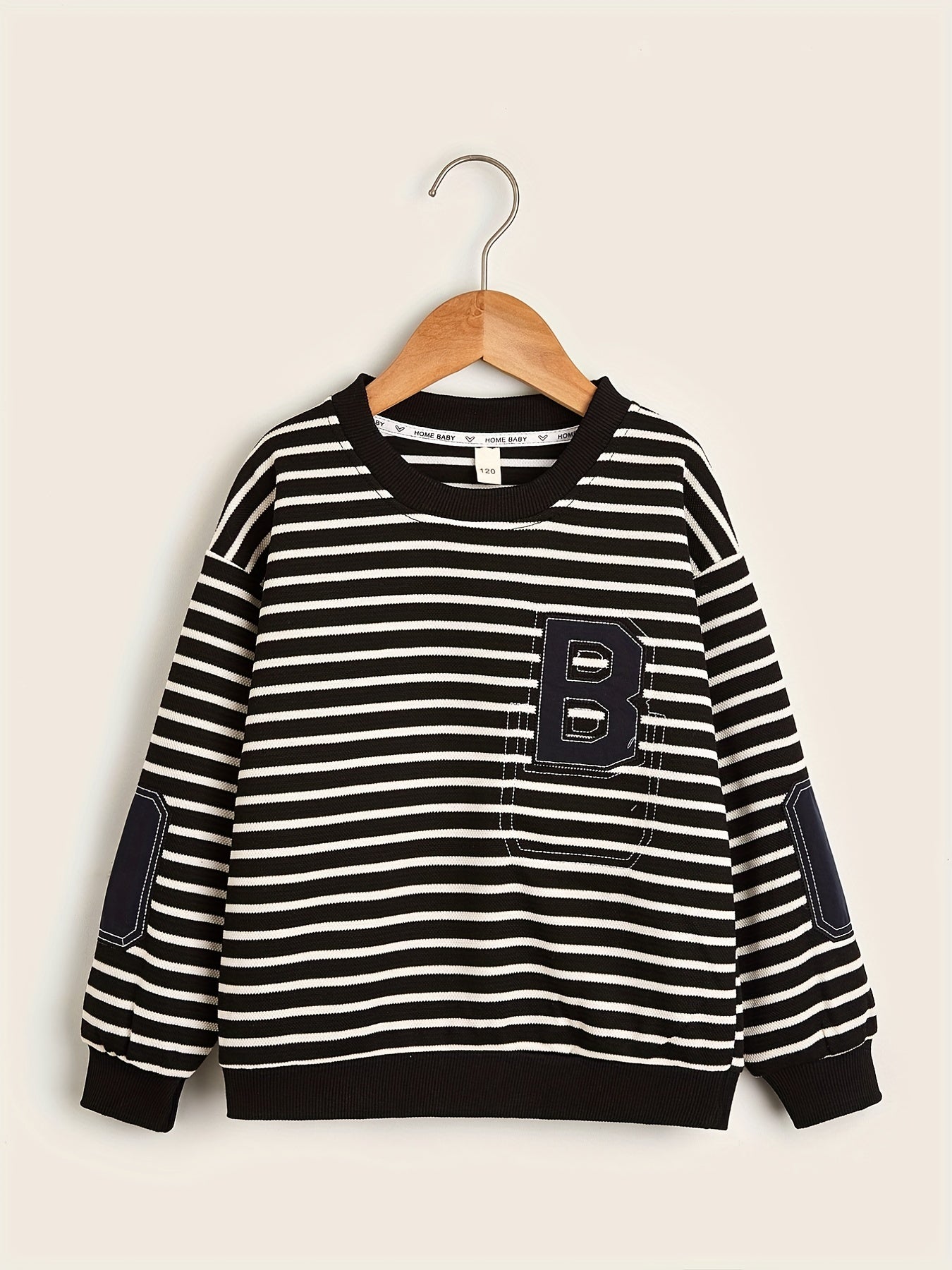 Striped Long Sleeve Top for Boys Size S-XXL