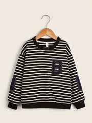 Striped Long Sleeve Top for Boys Size S-XXL