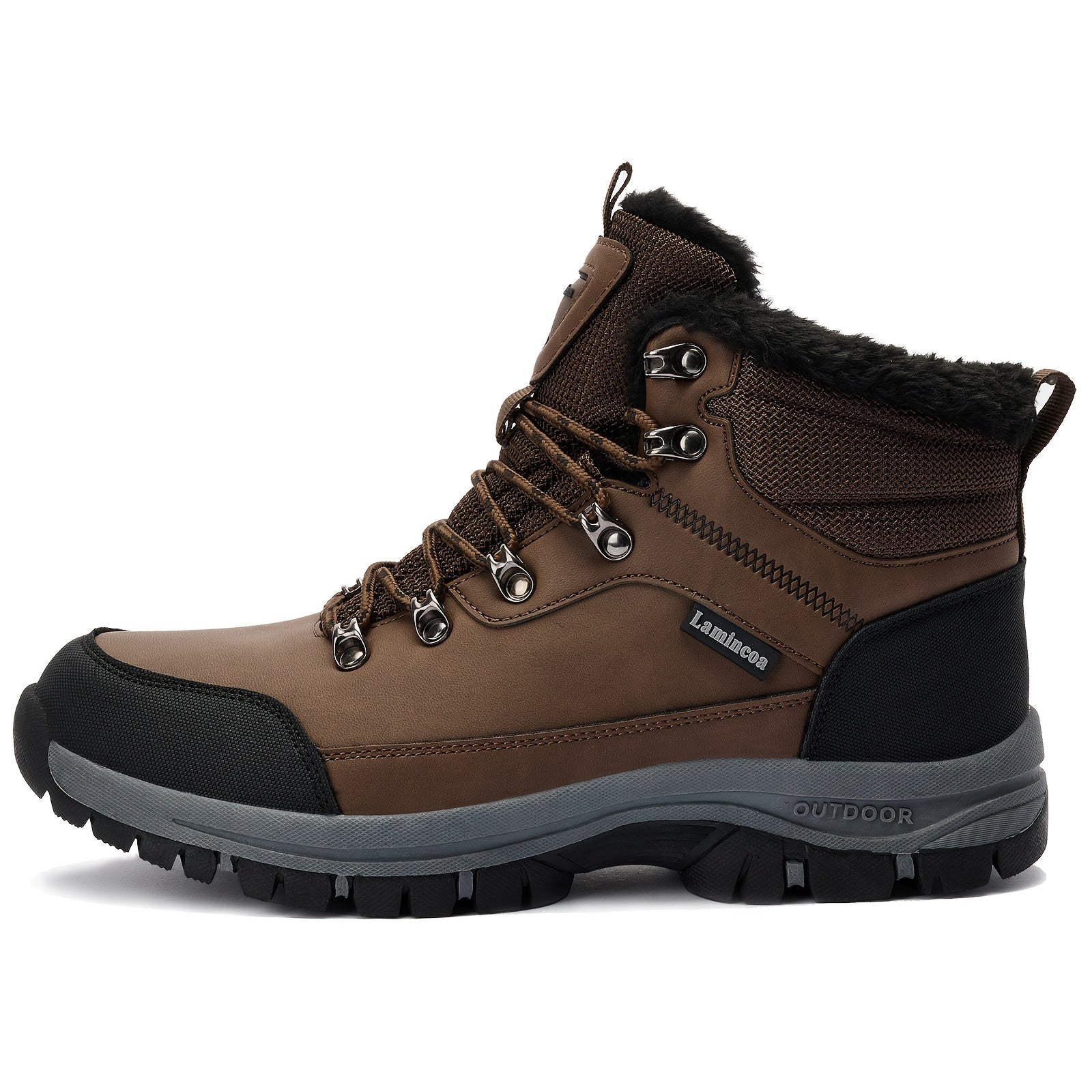 Women's Lace up Fleece Lining Winter Work Boots