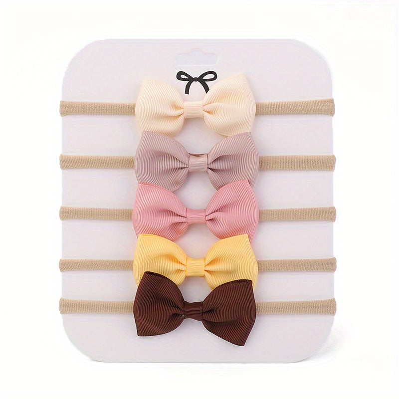 5pcs Bow Headband Hair Accessories for Baby Girls