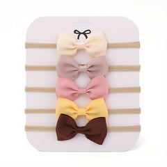 5pcs Bow Headband Hair Accessories for Baby Girls