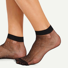 Polka Dots Mesh Socks for Women