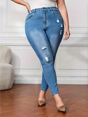 Ripped Skinny Jeans - Stretchy and Stylish