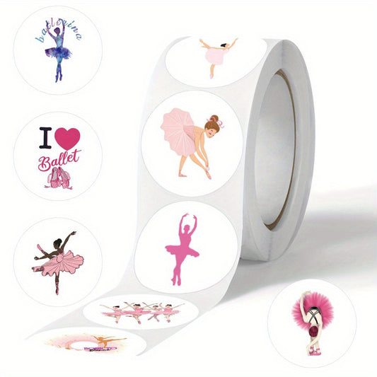 500 Pink Ballet Dance Stickers Romantic Designs DIY Party Decorations Dance Gift