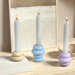 Candlestick Silicone Mold for DIY Cement Gypsum Resin Candle Aromatherapy
