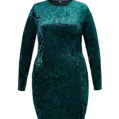 Women's Velvet Long Sleeve Dress