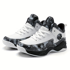 Boy's Knit Basketball Shoes Non Slip Sneakers