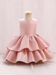 Girls Double Layer Sleeveless Princess Puffed Dress For Kids