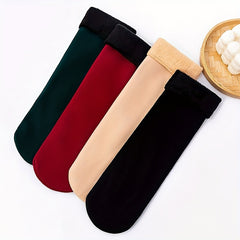 Plush Lined Mid Tube Socks Women's Stockings