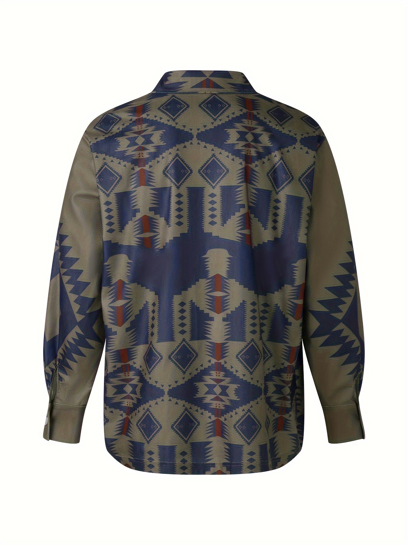 Men's Lightweight Ethnic Flap Pocket Shirt Coat