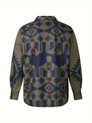 Men's Lightweight Ethnic Flap Pocket Shirt Coat